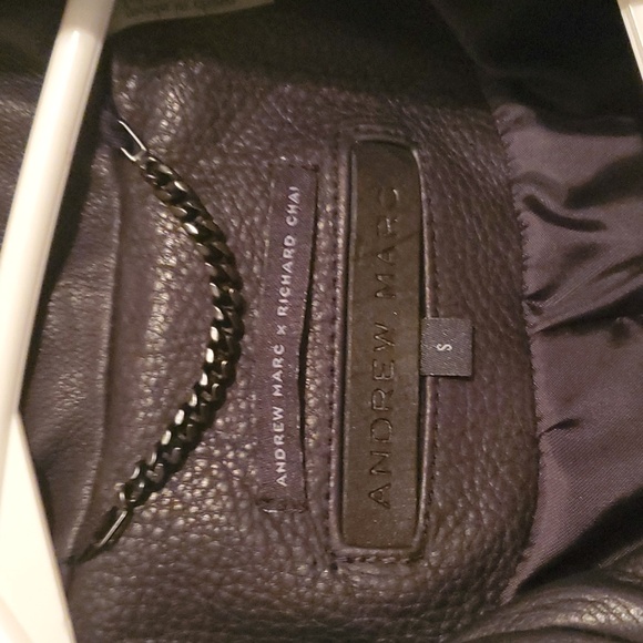 Andrew marc richard chai size small black leather new - Picture 2 of 5